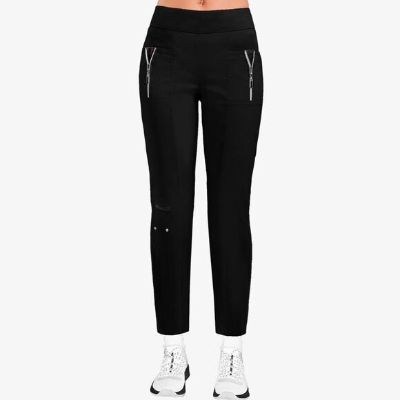 NWT Jamie Sadock Jet Black Skinnyliscious Ankle Pants Women's Size 16 New - Picture 1 of 3